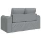 Preview: Boden-Sofa-Bett 2-in-1 Hellgrau 148x71x83 cm Gewebe