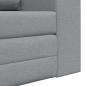 Preview: Boden-Sofa-Bett 2-in-1 Hellgrau 148x71x83 cm Gewebe