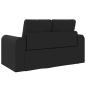 Preview: ARDEBO.de - Boden Sofa Bett 2-in-1 Schwarz 148x71x83 cm Stoff