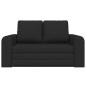 Preview: Boden Sofa Bett 2-in-1 Schwarz 148x71x83 cm Stoff