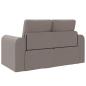 Preview: ARDEBO.de - Bodensofa Bett 2-in-1 Taupe 148x71x83 cm Gewebe