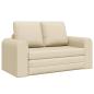 Preview: Boden Schlafsofa 2-in-1 Creme 148x71x83 cm Stoff