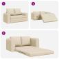 Preview: Boden Schlafsofa 2-in-1 Creme 148x71x83 cm Stoff