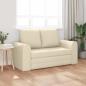 Preview: Boden Schlafsofa 2-in-1 Creme 148x71x83 cm Stoff