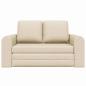 Preview: Boden Schlafsofa 2-in-1 Creme 148x71x83 cm Stoff