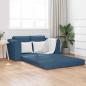 Preview: ARDEBO.de - Boden-Schlafsofa 2-in-1 Blau 148x71x83 cm Stoff