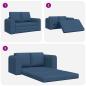 Preview: Boden-Schlafsofa 2-in-1 Blau 148x71x83 cm Stoff