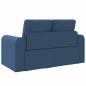 Preview: Boden-Schlafsofa 2-in-1 Blau 148x71x83 cm Stoff