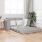Preview: ARDEBO.de - Boden Schlafsofa 2-in-1 Wolken Grau 148x71x83 cm Stoff