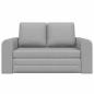 Preview: Boden Schlafsofa 2-in-1 Wolken Grau 148x71x83 cm Stoff