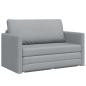 Preview: Boden Sofa Bett 2-in-1 Hellgrau 124x71x78 cm Stoff