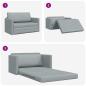 Preview: Boden Sofa Bett 2-in-1 Hellgrau 124x71x78 cm Stoff