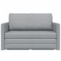 Preview: Boden Sofa Bett 2-in-1 Hellgrau 124x71x78 cm Stoff