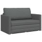Preview: Boden Sofa Bett 2-in-1 Dunkelgrau 124x71x78 cm Stoff
