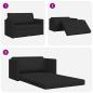 Preview: Futon Sofa Bett 2-in-1 Schwarz 124x71x78 cm Stoff