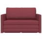 Preview: Boden-Sofa-Bett 2-in-1 Burgunderrot 124x71x78 cm Stoff