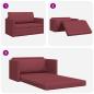 Preview: Boden-Sofa-Bett 2-in-1 Burgunderrot 124x71x78 cm Stoff
