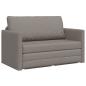Preview: ARDEBO.de - Bodensofa Bett 2-in-1 Taupe 124x71x78 cm Stoff