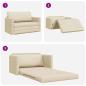 Preview: Boden-Sofabett 2-in-1 Creme 124x71x78 cm Stoff