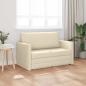 Preview: Boden-Sofabett 2-in-1 Creme 124x71x78 cm Stoff