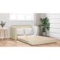 Preview: Boden-Sofabett 2-in-1 Creme 124x71x78 cm Stoff