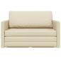 Preview: Boden-Sofabett 2-in-1 Creme 124x71x78 cm Stoff