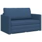 Preview: ARDEBO.de - Boden Sofa Bett 2-in-1 Blau 124x71x78 cm Stoff