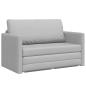Preview: Floor Sofa Bed 2-in-1 Cloud Grey 124x71x78 cm Stoff