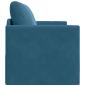 Preview: Fußbodensofa 2-in-1 Blau 124x204x61 cm Samt