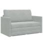 Preview: Boden Sofa Bett 2-in-1 Hellgrau 124x204x61 cm Samt