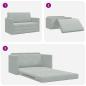 Preview: Boden Sofa Bett 2-in-1 Hellgrau 124x204x61 cm Samt