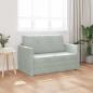 Preview: Boden Sofa Bett 2-in-1 Hellgrau 124x204x61 cm Samt