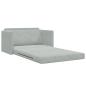 Preview: Boden Sofa Bett 2-in-1 Hellgrau 124x204x61 cm Samt