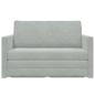 Preview: Boden Sofa Bett 2-in-1 Hellgrau 124x204x61 cm Samt