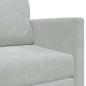 Preview: Boden Sofa Bett 2-in-1 Hellgrau 124x204x61 cm Samt