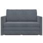 Preview: Boden Schlafsofa 2-in-1 Dunkelgrau 124x204x61 cm Velvet
