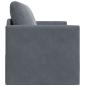 Preview: Boden Schlafsofa 2-in-1 Dunkelgrau 124x204x61 cm Velvet