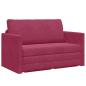 Preview: Boden Sofa Bett 2-in-1 Weinrot 124x204x61 cm Samt
