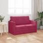Preview: Boden Sofa Bett 2-in-1 Weinrot 124x204x61 cm Samt