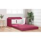 Preview: Boden Sofa Bett 2-in-1 Weinrot 124x204x61 cm Samt