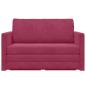 Preview: Boden Sofa Bett 2-in-1 Weinrot 124x204x61 cm Samt