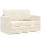 Preview: Boden Sofa Bett 2-in-1 Creme 124x204x61 cm Velvet