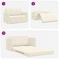 Preview: Boden Sofa Bett 2-in-1 Creme 124x204x61 cm Velvet