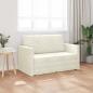 Preview: Boden Sofa Bett 2-in-1 Creme 124x204x61 cm Velvet