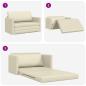 Preview: Boden-Sofa-Bett 2-in-1 Creme 124x71x78 cm Kunstleder