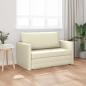 Preview: Boden-Sofa-Bett 2-in-1 Creme 124x71x78 cm Kunstleder