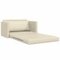 Preview: Boden-Sofa-Bett 2-in-1 Creme 124x71x78 cm Kunstleder