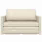 Preview: Boden-Sofa-Bett 2-in-1 Creme 124x71x78 cm Kunstleder