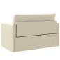 Preview: Boden-Sofa-Bett 2-in-1 Creme 124x71x78 cm Kunstleder