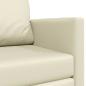 Preview: Boden-Sofa-Bett 2-in-1 Creme 124x71x78 cm Kunstleder